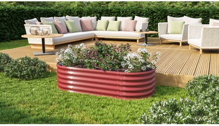 Plantenbak Vita - Robijn - Metaal - 162,1x82,1x40,1cm