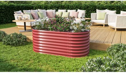 Plantenbak Vita - Robijn - Metaal - 162,1x82,1x63cm