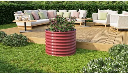 Plantenbak Vita Rund 630 - Robijn - Metaal - 82,1x82,1x63cm