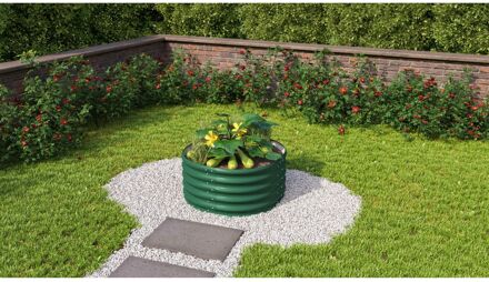 Plantenbak Vita - Zeewier - Metaal - 82,1x82,1x40,1cm