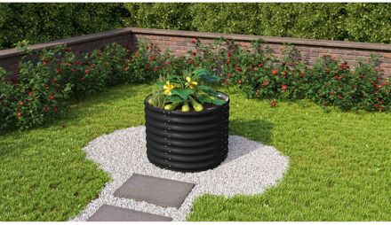 Plantenbak Vita - Zwart - Metaal - 82,1x82,1x63cm