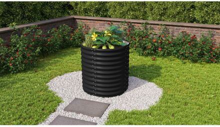 Plantenbak Vita - Zwart - Metaal - 82,1x82,1x85,8cm