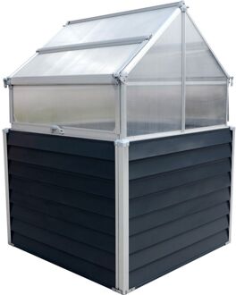 Plantenbak Westmann SUP003 - Bloembak - Verhoogde Moestuin - 120x120x169 cm Zilverkleurig