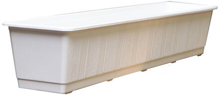 Plantenbak - wit - rechthoekig - kunststof - 80 x 17,5 x 14,5 cm - Plantenbakken