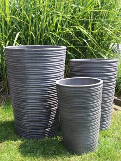 Plantenbakken set uit fiber cement/fiberstone, antraciet