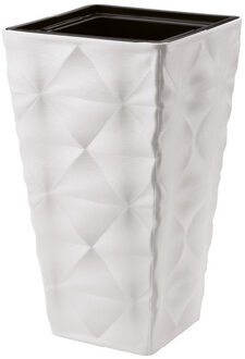Plantenpot/bloempot Diva - wit - D40 x H75 cm