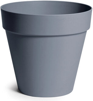 Plantenpot/bloempot - kunststof - grijs - D39 x H35 cm - Plantenpotten