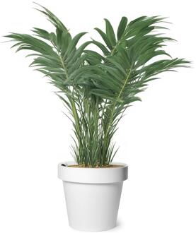 Plantenpot/bloempot - kunststof - wit - buiten - D35 x H31 cm - Plantenpotten