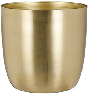 Plantenpot-bloempot - metaal - goud - D22 en H21cm