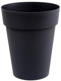 Plantenpot/bloempot Toscane - antraciet grijs - kunststof - D44 x H53 cm - Plantenpotten