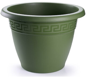Plantenpot - donkergroen - 50x40 cm - bloempot - kunststof - rond