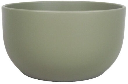 Plantenpot - groen - schaal - mat - keramiek - 26 x 14 cm - Plantenpotten