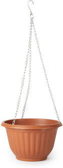 Plantenpot hangend - kunststof - terracotta - D20 x H12cm