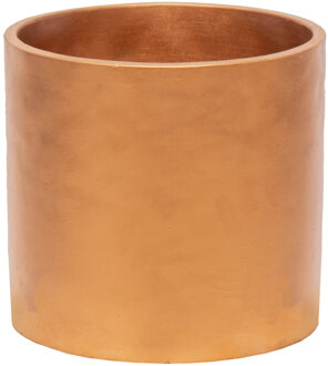 Plantenpot - keramiek - brons - D11 cm - Plantenpotten Bruin