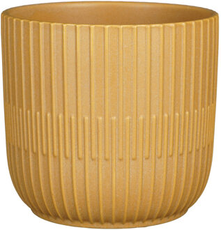 Plantenpot - keramiek - okergeel - D17,5-H16 cm - Plantenpotten