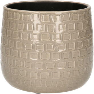 Plantenpot - Keramiek taupe - 15 x 13 cm - Plantenpotten