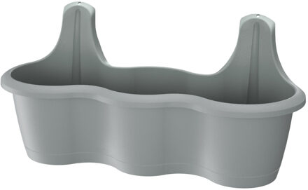 plantenpot kunststof 51 x 20 x 20 cm steengrijs - Plantenpotten