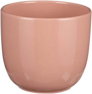 Plantenpot - lichtroze - keramiek - glans - 14.5x14cm - Plantenpotten