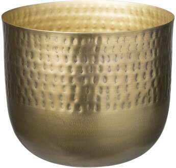 Plantenpot relief - goud - ø25x21 cm
