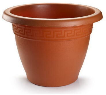 Plantenpot - terracotta bruin - 45x38 cm - bloempot - kunststof - rond