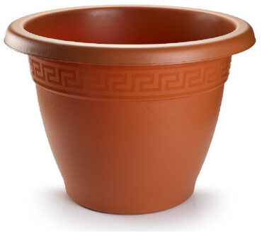 Plantenpot - terracotta bruin - D50 x H40 cm - bloempot - kunststof - rond