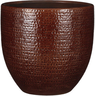 Plantenpot - terracotta - kastanje bruin - D24|H22cm