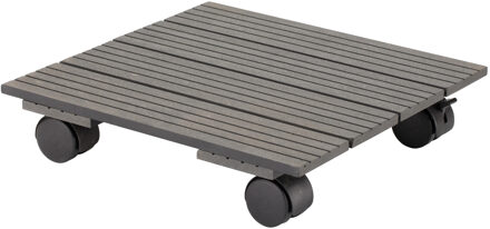 Plantenpot Trolley - Composiet - Grijs - Vierkant - 30 x 30 cm - Max 80 Kilo
