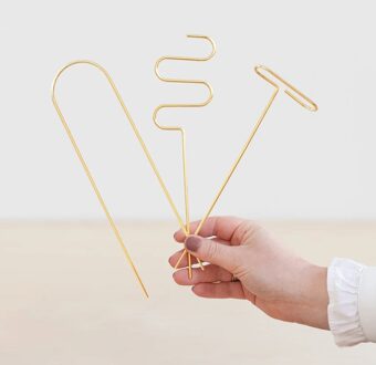 Plantensteunen - Goud - 3 stuks