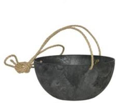 Plantenwinkel Artstone fiona hanging basket zwart L