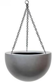 Plantenwinkel Gradient hanging bowl matt grey M Grijs