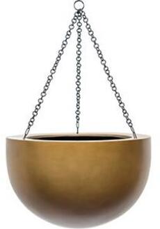 Plantenwinkel Gradient hanging bowl matt honey L Goud