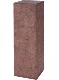 Plantenzuil polystone vierkant bruin 30x30x100 cm