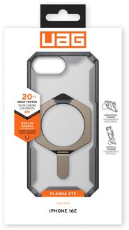 Plasma XTE Backcover MagSafe voor Apple iPhone 16e Telefoonhoesje Grijs