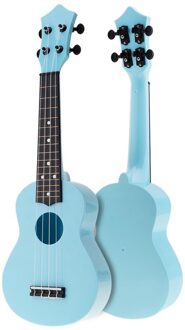 Plastic 21 Inch Sopraan Kleurrijke Akoestische Ukulele Uke 4 Snaren Hawaii Gitaar Guitarra Instrument Voor Kinderen En Muziek Beginner blauw