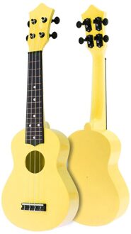Plastic 21 Inch Sopraan Kleurrijke Akoestische Ukulele Uke 4 Snaren Hawaii Gitaar Guitarra Instrument Voor Kinderen En Muziek Beginner geel