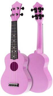 Plastic 21 Inch Sopraan Kleurrijke Akoestische Ukulele Uke 4 Snaren Hawaii Gitaar Guitarra Instrument Voor Kinderen En Muziek Beginner roze