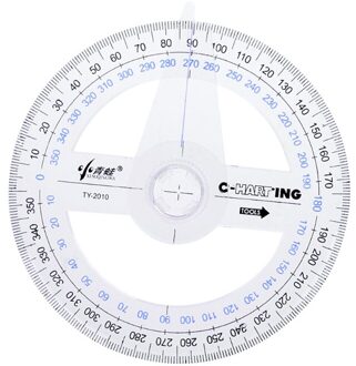 Plastic 360 Graden Gradenboog Heerser Hoek Finder Swing Arm School Office HX6C