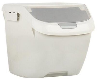 Plastic 6/10/15Kg Rijst Graan Opbergdoos Verzegelde Vochtbestendige Huisdier Voedsel Opslag Container Meeldauw anti-Oxidatie Keukengerei M grijs