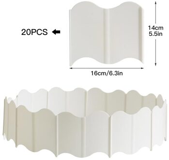 Plastic Anti-Corrosie Hek Hekken Gazon Outdoor Pp Hars Duurzaam Balkon Decoratie Eenvoudig Te Installeren Hoge Wit tuin