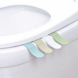 Plastic Anti-Vuile Toilet Seat Cover Lifter Seat Cover Deksel Handvat Sticker Lifting Apparaat Voor Reizen Thuis Badkamer Accessoires groen