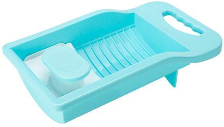 Plastic Antislip Wassen Boord Huishouden Muur Gemonteerde Mini Thuis Ondergoed Wasbord Kleren Schoonmaken Tool blauw
