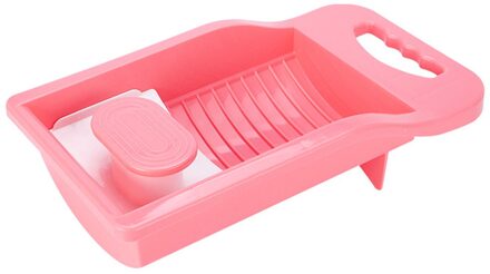 Plastic Antislip Wassen Boord Huishouden Muur Gemonteerde Mini Thuis Ondergoed Wasbord Kleren Schoonmaken Tool roze
