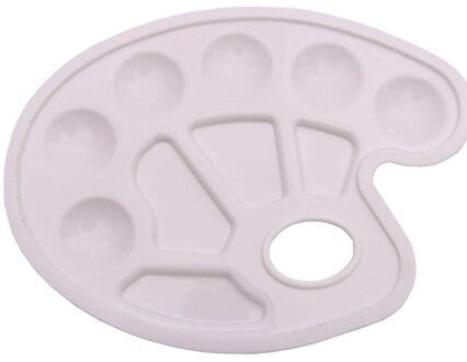 Plastic Art Verf Palet Nail Tekening Lade Kleurenpalet Voor Olie Aquarel Wit Schilderen Pallet Art Supplies 23*17.2cm
