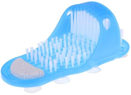 Plastic Bad Douche Voet Borstel Scrubber Bad Schoen Voeten Massage Slippers Borstel Scrub Exfoliërende Voeten Spa Douche Verwijderen Dode Huid blauw