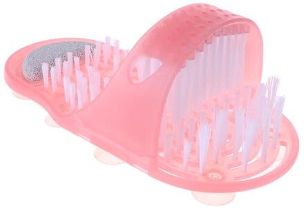 Plastic Bad Douche Voet Borstel Scrubber Bad Schoen Voeten Massage Slippers Borstel Scrub Exfoliërende Voeten Spa Douche Verwijderen Dode Huid roze
