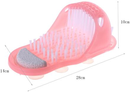 Plastic Bad Douche Voeten Massage Slippers Bad Schoenen Borstel Puimsteen Voet Scrubber Spa Douche Verwijderen Dode Huid Voetverzorging tool Roze