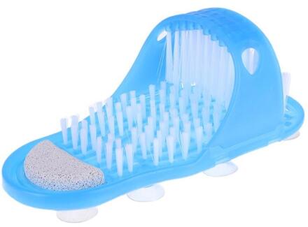 Plastic Bad Schoen Puimsteen Voet Scrubber Douche Borstel Massager Slipper type A blauw