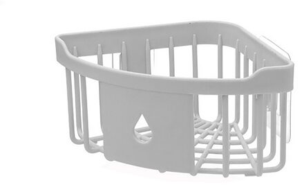 Plastic Badkamer Keuken Opslag Rack Organizer Hoek Douche Plank Keuken Spons Houder Keuken Planken Brand Houder Keuken grijs