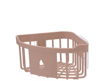 Plastic Badkamer Keuken Opslag Rack Organizer Hoek Douche Plank Keuken Spons Houder Keuken Planken Brand Houder Keuken roze