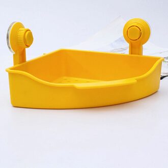 Plastic Badkamer Planken Shampoo Douche Opbergrek Baden Wc Mand Keuken Spice Houder Thuis Wall Mounted Drijvende Planken geel